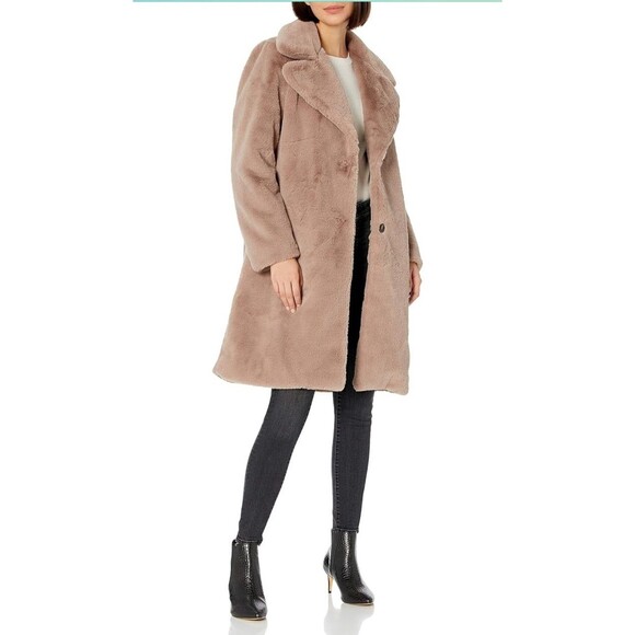 The Drop Women's Kiara Super Soft NWT Loose-Fit Long Faux Fur Coat Size Large - Picture 6 of 11
